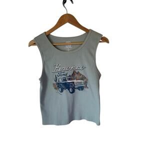 Women's Ford Official Licensed Product Bronco Tank Top Green‎ Cropped Size XL